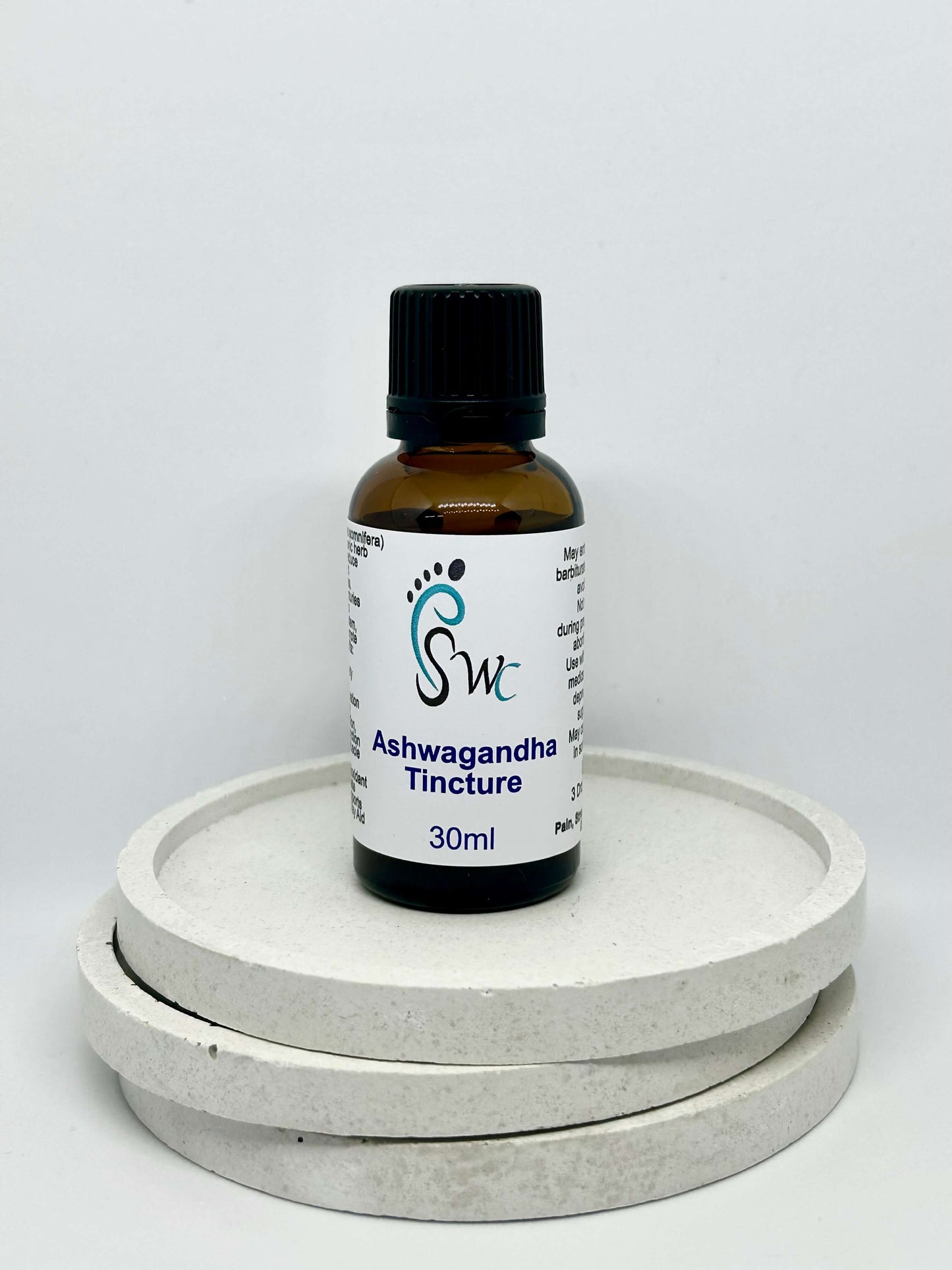 30ml bottle of Ashwagandha Tincture – herbal extract for stress relief, energy boost, and mental clarity