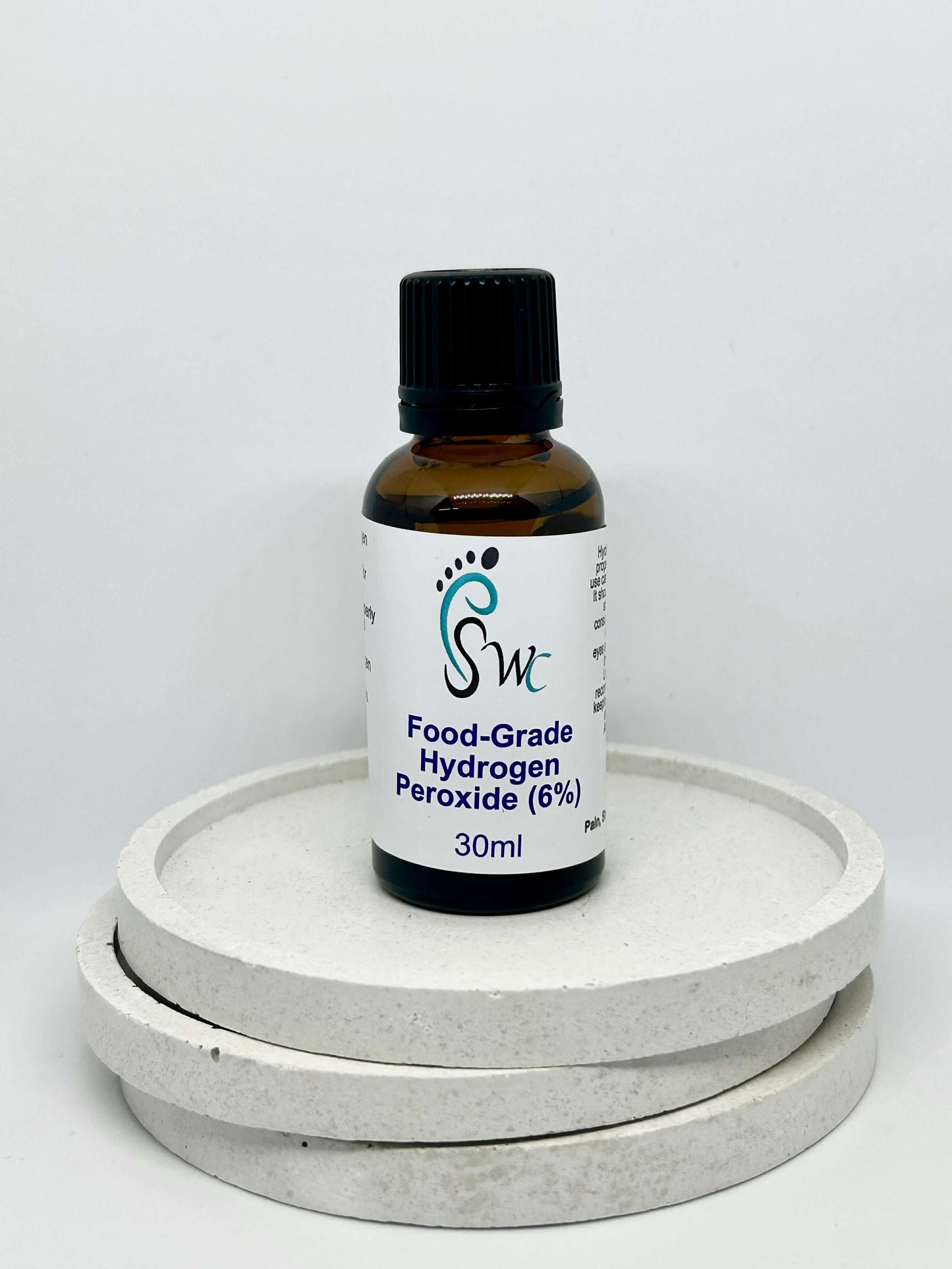 30ml bottle of Food-Grade Hydrogen Peroxide (6%) – natural solution for oral care, wound cleaning, and detoxification