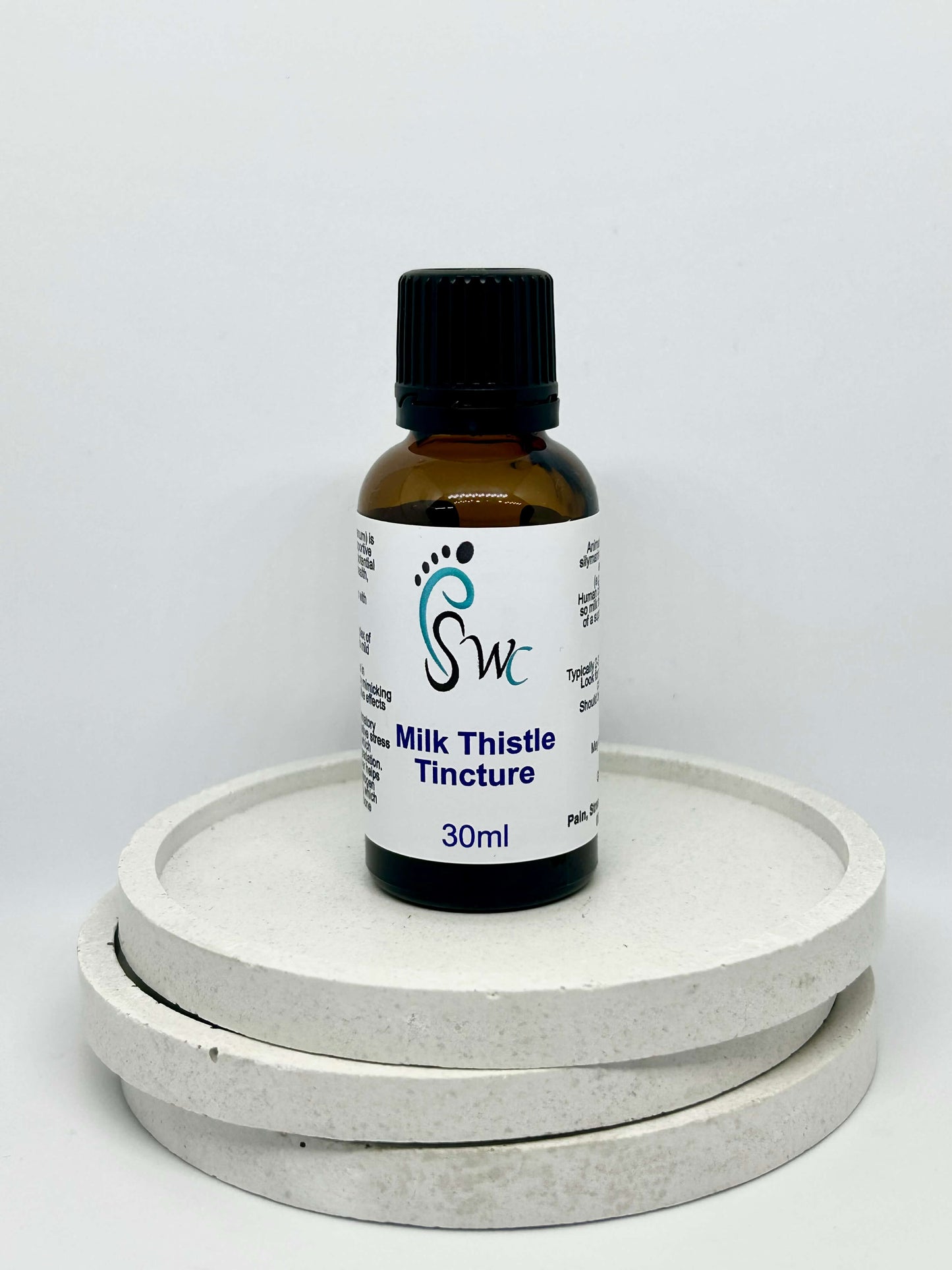 Dropper bottle of milk thistle tincture – natural herbal extract for liver detox, antioxidant support, and digestive health