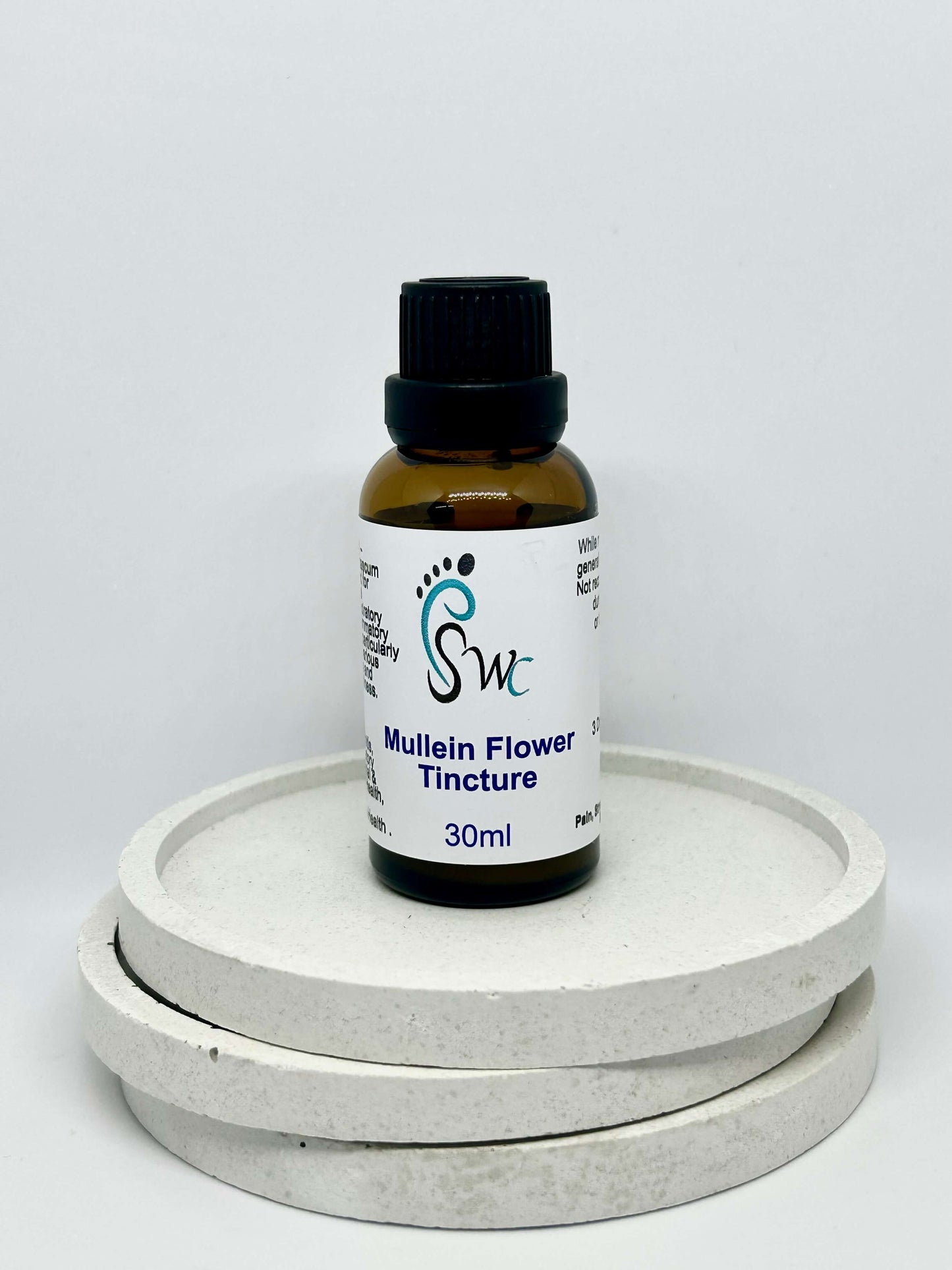 30ml bottle of Mullein Flower Tincture – herbal extract for respiratory health, soothing coughs, and lung support