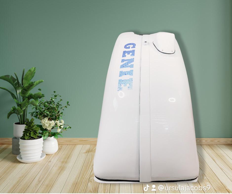 Ozone therapy sauna session for detox, skin healing, and immune support