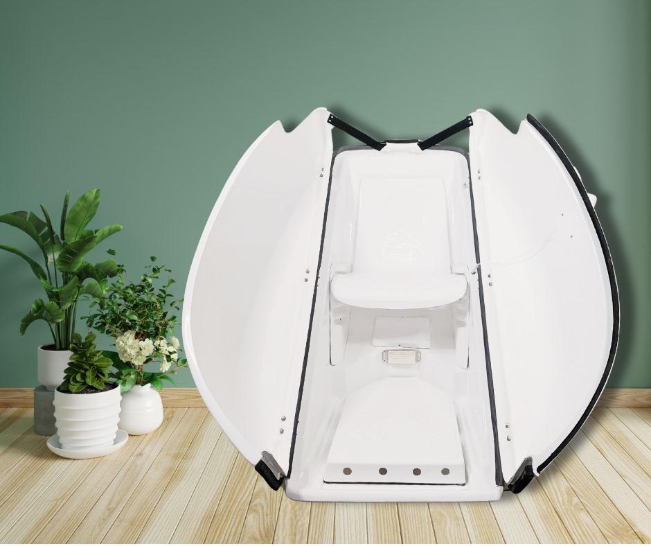 Ozone therapy sauna session for detox, skin healing, and immune support