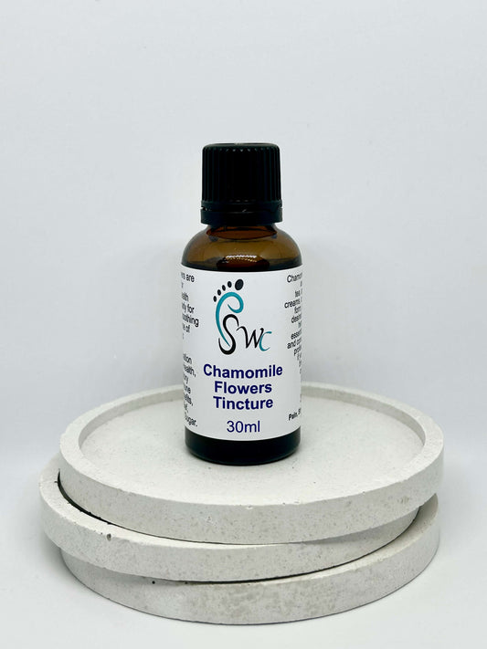 Chamomile Flowers Tincture – soothing herbal remedy for stress relief, digestion, and better sleep