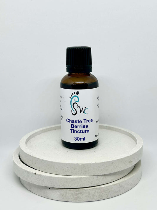 30ml bottle of Chaste Tree Berries Tincture – herbal extract for hormonal balance, menstrual support, and women’s health