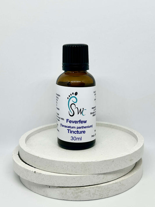 Feverfew tincture 30ml natural herbal remedy for headaches, migraines, and stress relief 