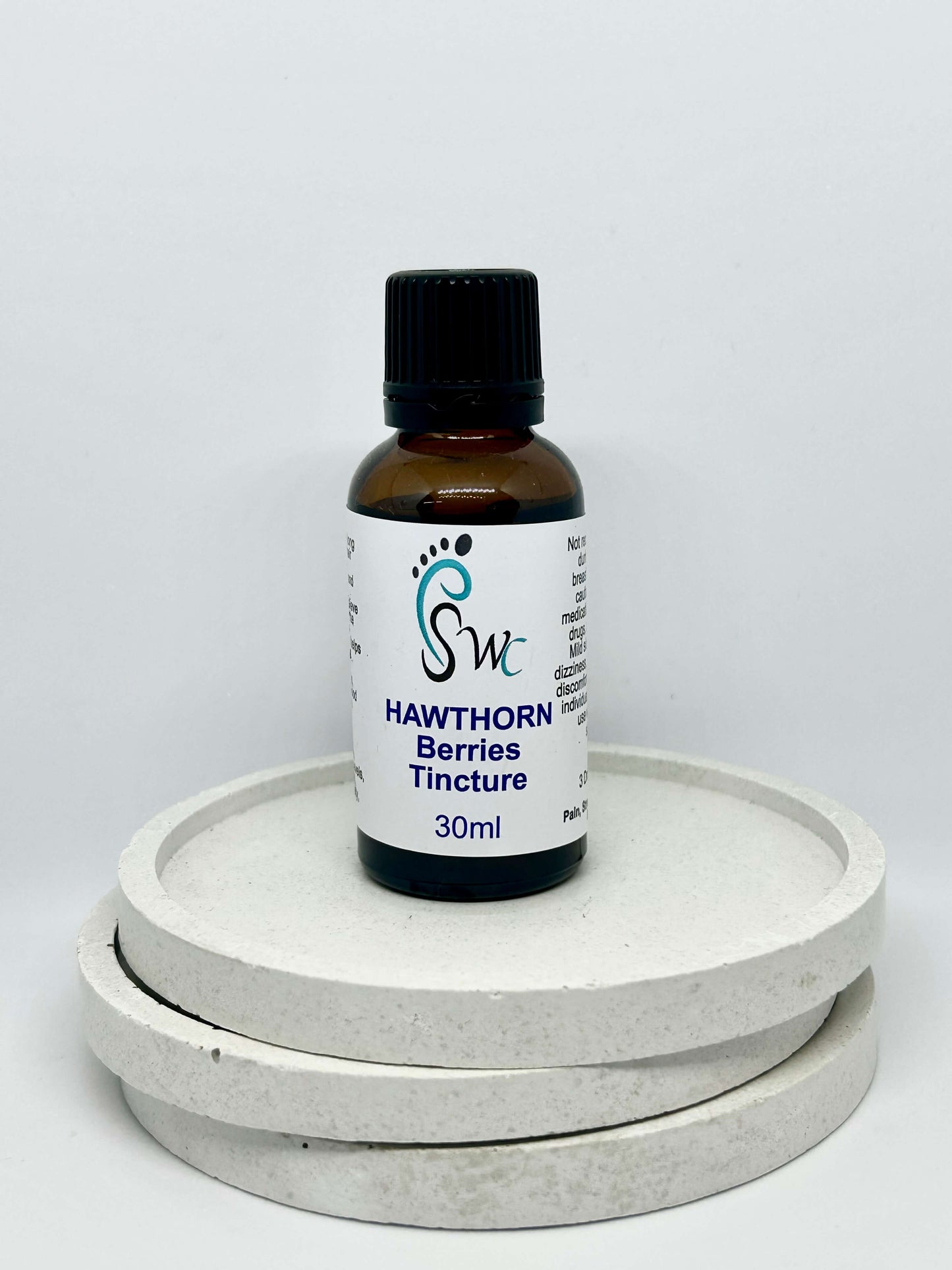 30ml bottle of Hawthorn Berries Tincture – herbal extract for heart health, circulation support, and blood pressure balance