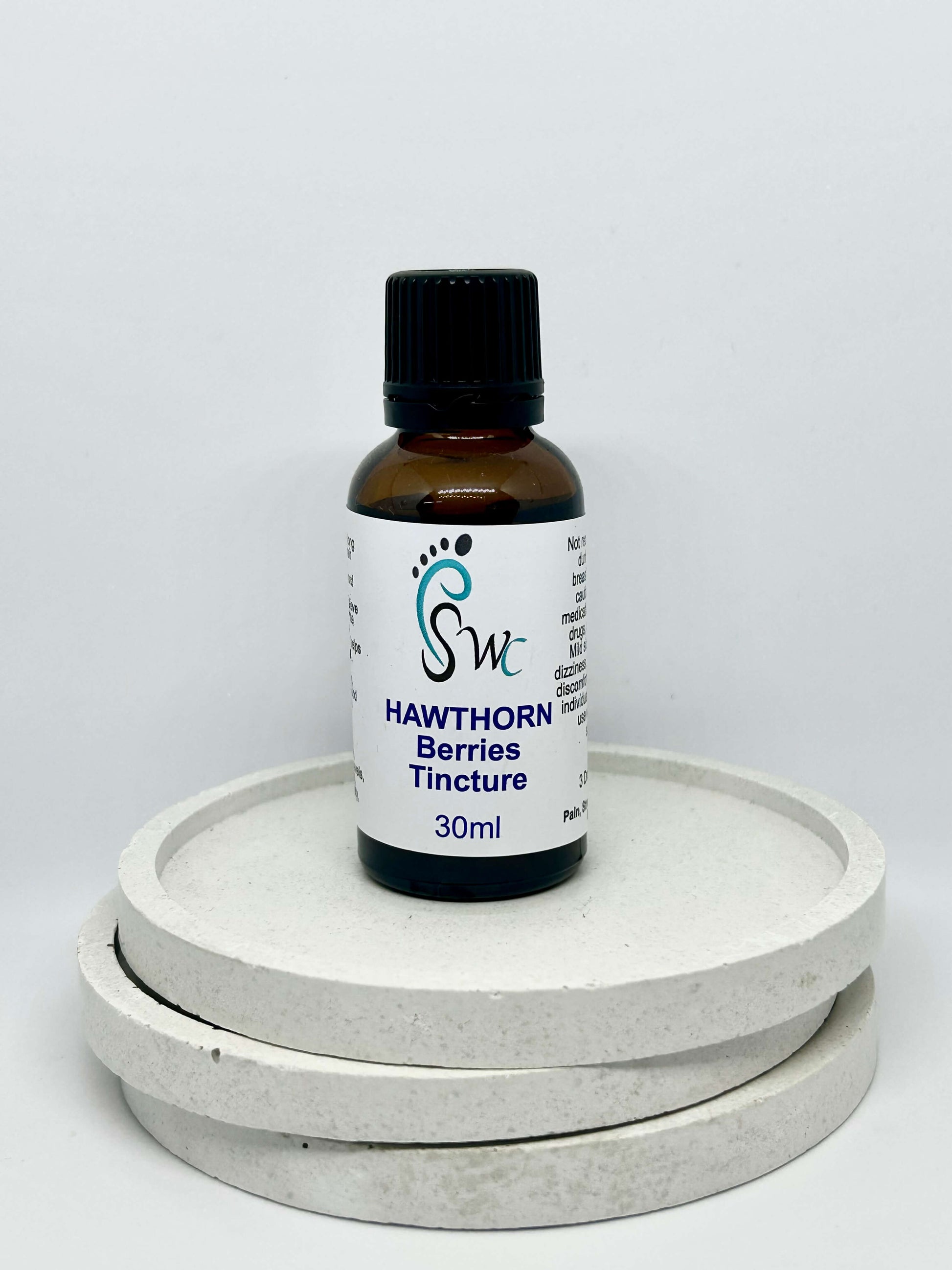 30ml bottle of Hawthorn Berries Tincture – herbal extract for heart health, circulation support, and blood pressure balance