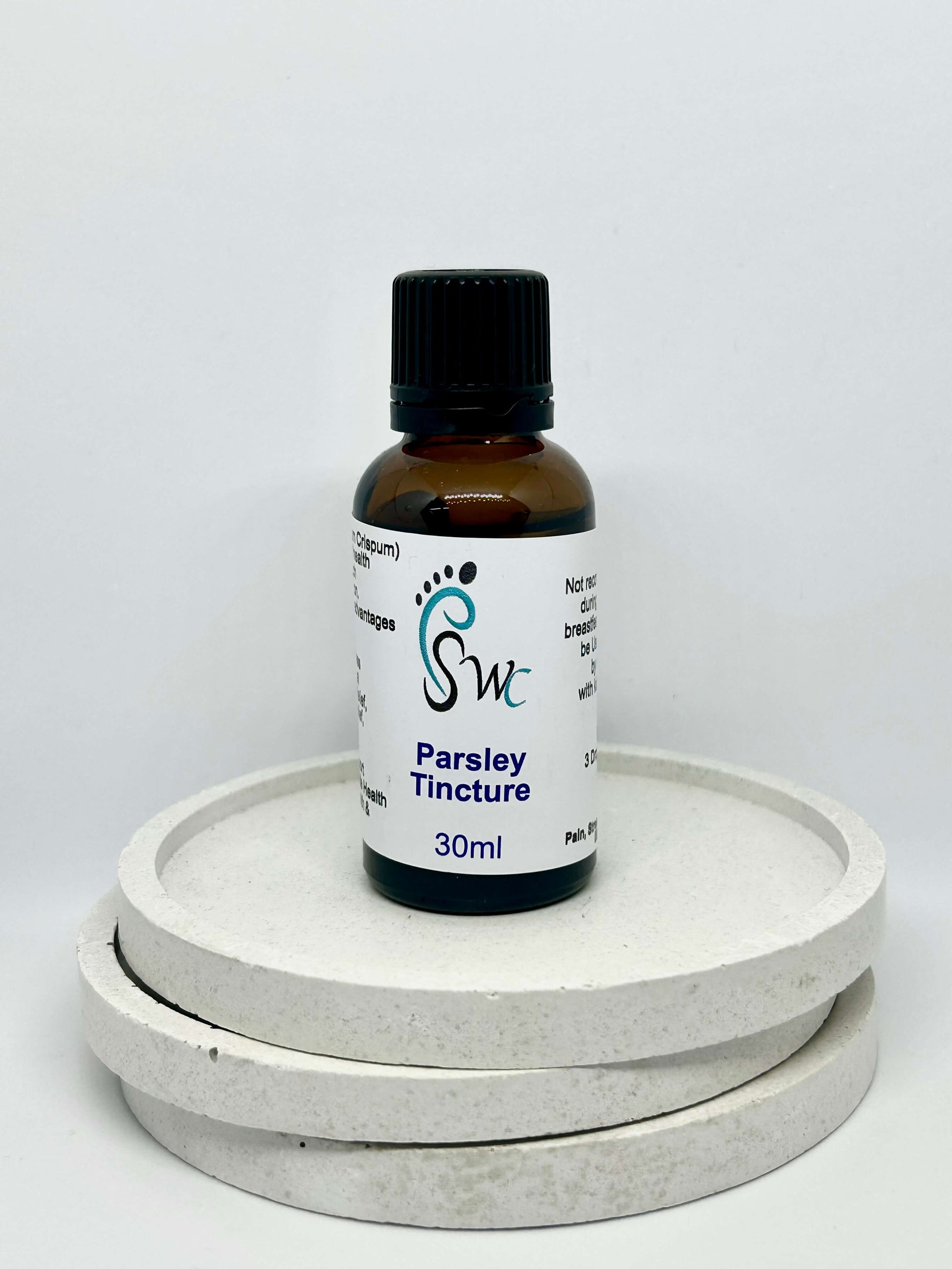 30ml bottle of Parsley Tincture – natural herbal extract for kidney health, detoxification, and digestion support