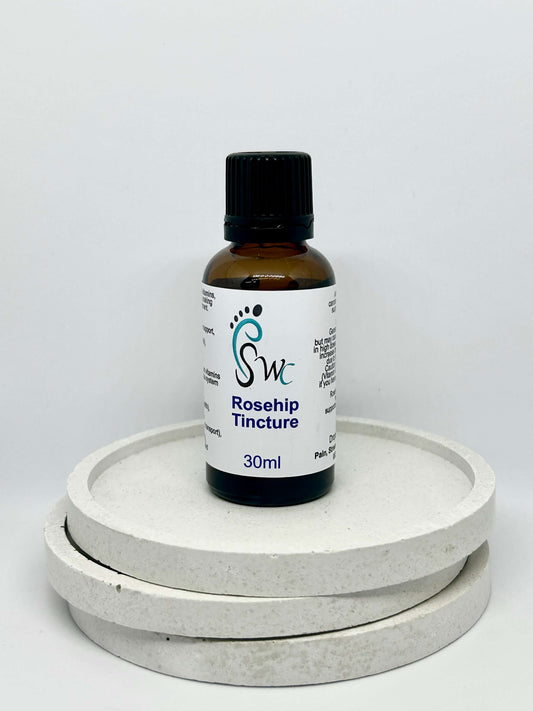 Rosehip Tincture in a 30ml amber bottle – herbal supplement for immune support and skin health

