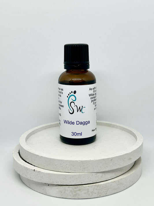 30ml bottle of Wilde Dagga Tincture – herbal extract for relaxation, pain relief, and respiratory support