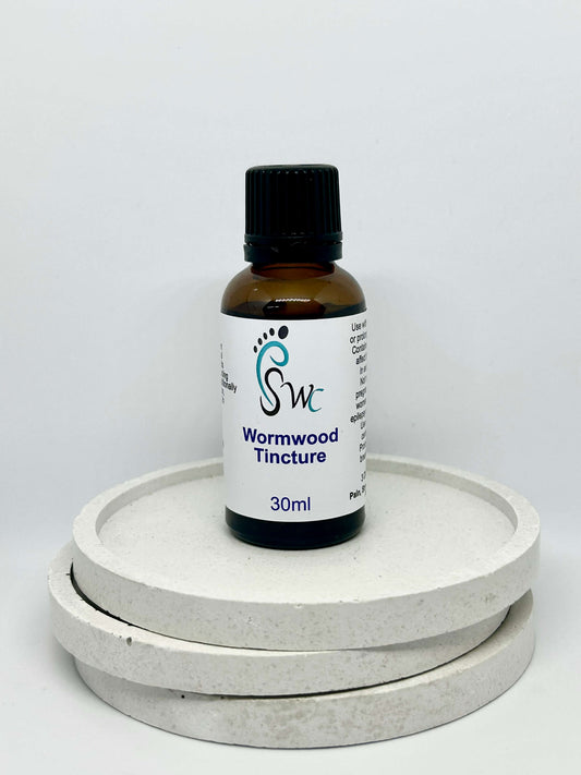 30ml bottle of Wormwood Tincture – natural herbal extract for digestive health, parasite cleansing, and liver support